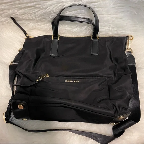 Michael Kors Black Ariana Large Nylon Tote Bag - Picture 2 of 4